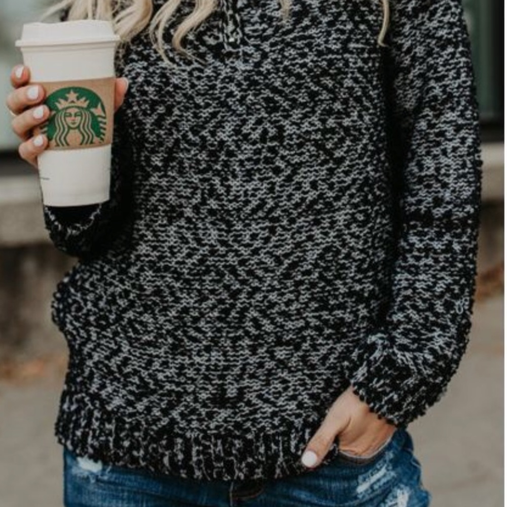 CLEARANCE ‼️TINA BLACK GREY turtle neck - sweater - Picture 4 of 5